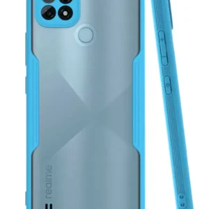 Newface Realme C21 Kılıf Platin Silikon - Mavi
