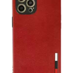 Newface İphone 12 Pro Kılıf Loop Deri Silikon - Kırmızı