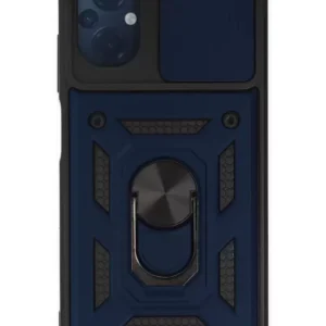 Newface Xiaomi Poco M5 Kılıf Pars Lens Yüzüklü Silikon - Lacivert