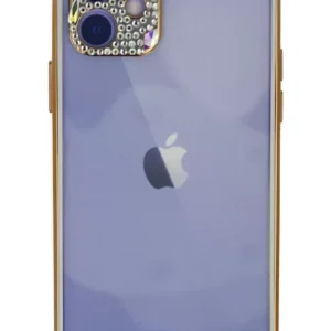 Newface İphone 12 Kılıf Liva Taşlı Silikon - Beyaz