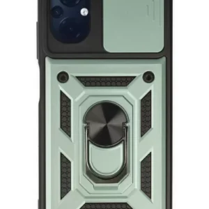 Newface Xiaomi Poco M5 Kılıf Pars Lens Yüzüklü Silikon - Yeşil