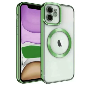 Newface İphone 12 Kılıf Kross Magneticsafe Kapak - Koyu Yeşil