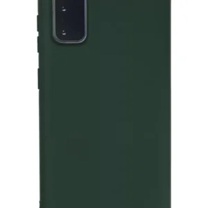 Newface Samsung Galaxy S20 Kılıf Nano İçi Kadife Silikon - Koyu Yeşil