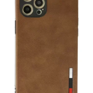 Newface İphone 12 Pro Max Kılıf Loop Deri Silikon - Kahverengi