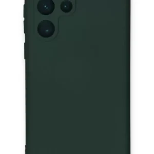 Newface Samsung Galaxy S23 Ultra Kılıf Nano İçi Kadife Silikon - Koyu Yeşil