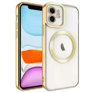 Newface İphone 12 Kılıf Kross Magneticsafe Kapak - Gold