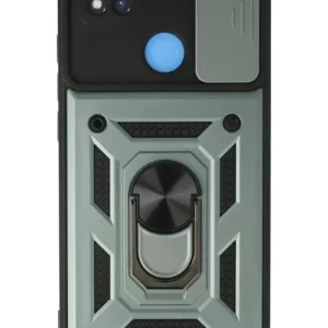 Newface Xiaomi Redmi 9c Kılıf Pars Lens Yüzüklü Silikon - Yeşil