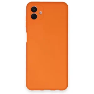 Newface Samsung Galaxy A04 Kılıf Nano İçi Kadife Silikon - Turuncu