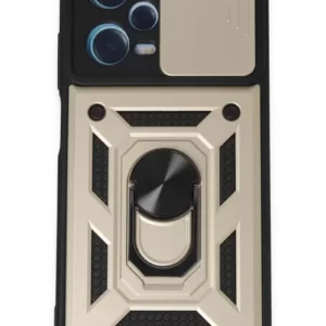 Newface Xiaomi Redmi Note 12 Pro 5g Kılıf Pars Lens Yüzüklü Silikon - Gold