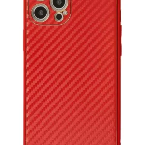 Newface İphone 12 Pro Max Kılıf Coco Karbon Silikon - Kırmızı