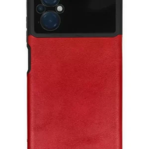 Newface Xiaomi Poco M5 Kılıf Loop Deri Silikon - Kırmızı