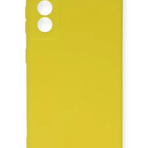Newface Samsung Galaxy S21 Fe Kılıf Nano İçi Kadife Silikon - Sarı