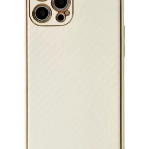 Newface İphone 12 Pro Max Kılıf Coco Karbon Silikon - Beyaz