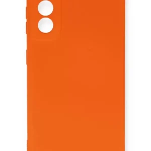 Newface Samsung Galaxy S21 Fe Kılıf Nano İçi Kadife Silikon - Turuncu