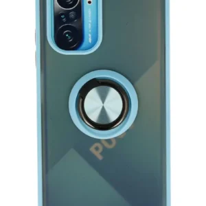 Newface Xiaomi Redmi K40 Kılıf Montreal Yüzüklü Silikon Kapak - Buz Mavi