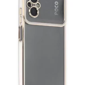 Newface Xiaomi Poco M5 Kılıf Liva Lens Silikon - Beyaz