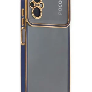 Newface Xiaomi Poco M5 Kılıf Liva Lens Silikon - Mavi