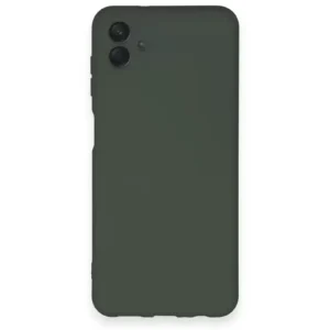 Newface Samsung Galaxy A04 Kılıf Nano İçi Kadife Silikon - Koyu Yeşil