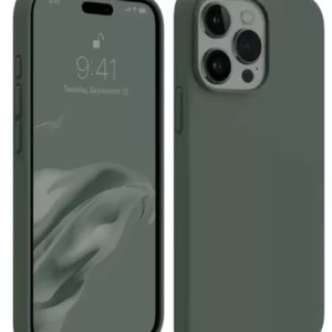 Newface İphone 15 Pro Kılıf First Silikon - Koyu Yeşil