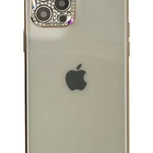 Newface İphone 12 Pro Max Kılıf Liva Taşlı Silikon - Beyaz