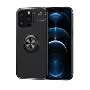 Newface İphone 13 Pro Kılıf Range Yüzüklü Silikon - Siyah