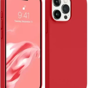 Newface İphone 15 Pro Max Kılıf First Silikon - Kırmızı