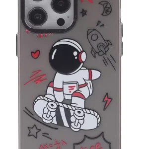 Newface İphone 14 Pro Max Kılıf Prada Desenli Kapak - Prada Siyah - 1