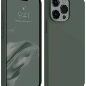 Newface İphone 15 Pro Max Kılıf First Silikon - Koyu Yeşil