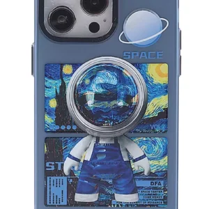 Newface İphone 14 Pro Max Kılıf Prada Desenli Kapak - Prada Mavi - 1