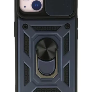 Newface İphone 13 Kılıf Pars Lens Yüzüklü Silikon - Lacivert