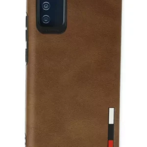 Newface Samsung Galaxy A03s Kılıf Loop Deri Silikon - Kahverengi