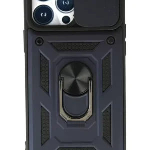 Newface İphone 13 Pro Max Kılıf Pars Lens Yüzüklü Silikon - Lacivert