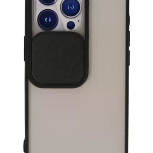 Newface İphone 13 Pro Kılıf Palm Buzlu Kamera Sürgülü Silikon - Siyah