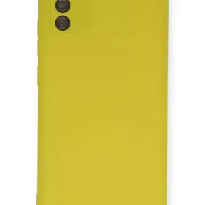 Newface Samsung Galaxy A03s Kılıf Nano İçi Kadife Silikon - Sarı
