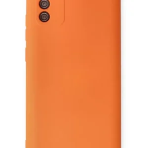 Newface Samsung Galaxy A03s Kılıf Nano İçi Kadife Silikon - Turuncu