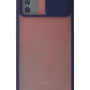 Newface Samsung Galaxy A03s Kılıf Palm Buzlu Kamera Sürgülü Silikon - Lacivert