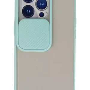 Newface İphone 13 Pro Kılıf Palm Buzlu Kamera Sürgülü Silikon - Turkuaz