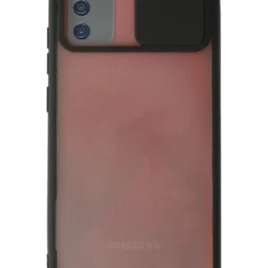 Newface Samsung Galaxy A03s Kılıf Palm Buzlu Kamera Sürgülü Silikon - Siyah