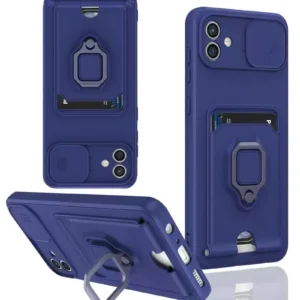 Newface Samsung Galaxy A05 Kılıf Zuma Kartvizitli Yüzüklü Silikon - Lacivert