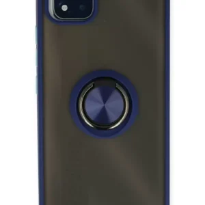 Newface Realme C11 2021 Kılıf Montreal Yüzüklü Silikon Kapak - Lacivert