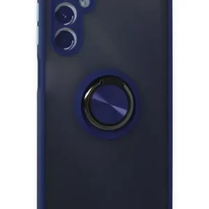 Newface Samsung Galaxy M34 5g Kılıf Montreal Yüzüklü Silikon Kapak - Lacivert