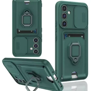 Newface Samsung Galaxy A05s Kılıf Zuma Kartvizitli Yüzüklü Silikon - Yeşil