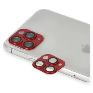 Newface İphone 11 Pro Max Pers Alüminyum Kamera Lens - Kırmızı