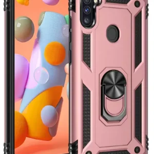 Newface Samsung Galaxy A11 Kılıf Sofya Yüzüklü Silikon Kapak - Rose