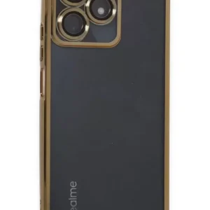 Newface Realme C53 Kılıf Razer Lensli Silikon - Gold