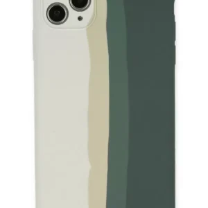 Newface İphone 11 Pro Kılıf Ebruli Lansman Silikon - Beyaz-gri