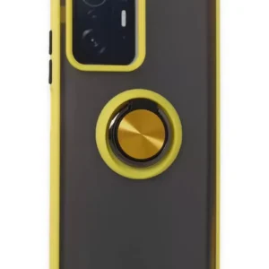 Newface Xiaomi Mi 11t Pro Kılıf Montreal Yüzüklü Silikon Kapak - Sarı