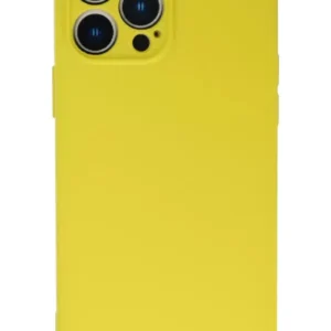 Newface İphone 13 Pro Max Kılıf Nano İçi Kadife Silikon - Sarı