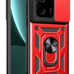 Newface Xiaomi Mi 13t Pro Kılıf Pars Lens Yüzüklü Silikon - Kırmızı