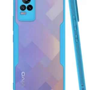 Newface Vivo V21e Kılıf Platin Silikon - Mavi